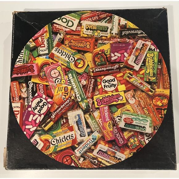 VTG Candy is Dandy Round Springbok Puzzle Over 500 Pieces 1981 COMPLETE! NICE!! - Picture 3 of 11
